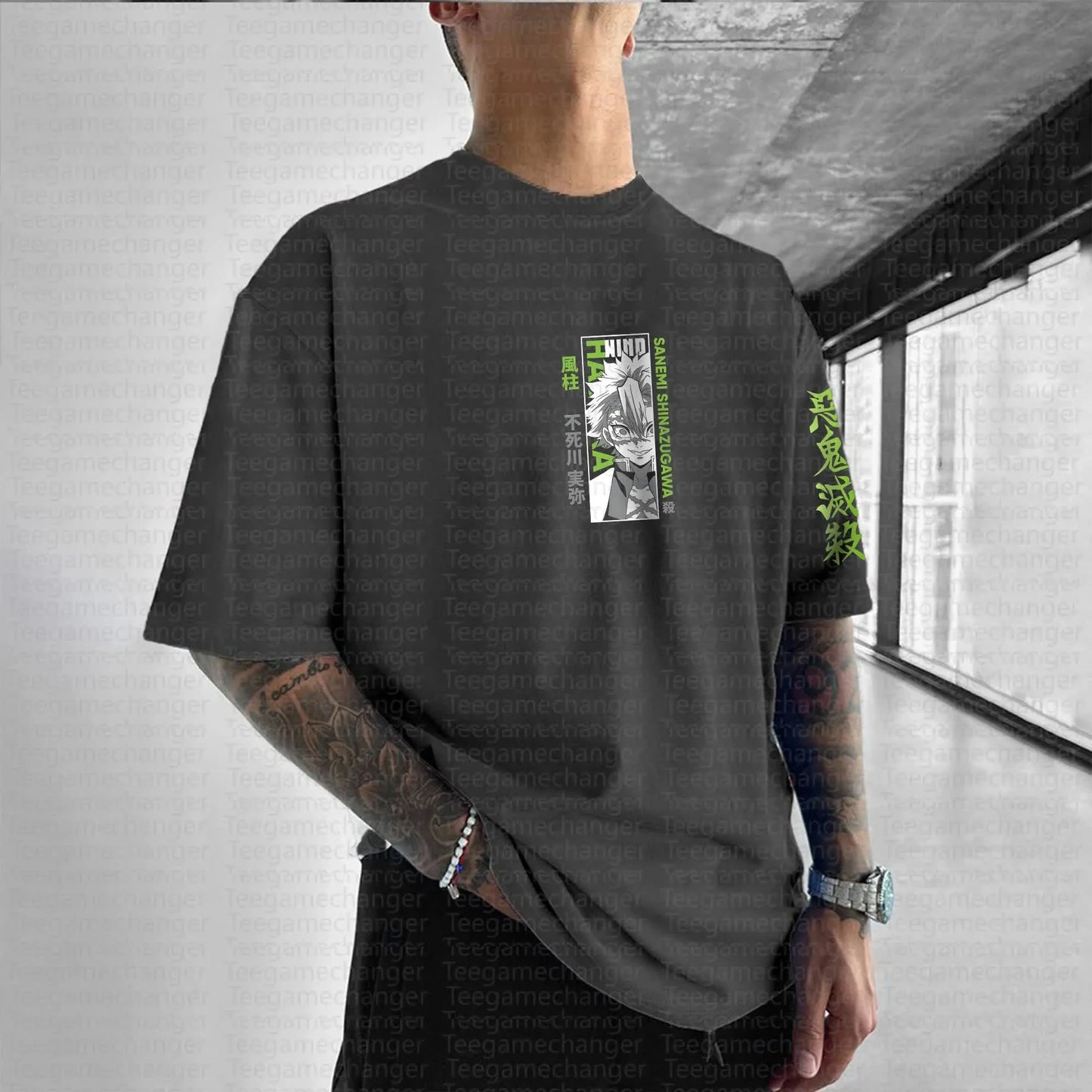 Teegamechanger Demon Slayer Kimetsu No Yaiba Anime Graphic Print T Shirts for Men 2025 Summer Cotton Short Sleeve Tees