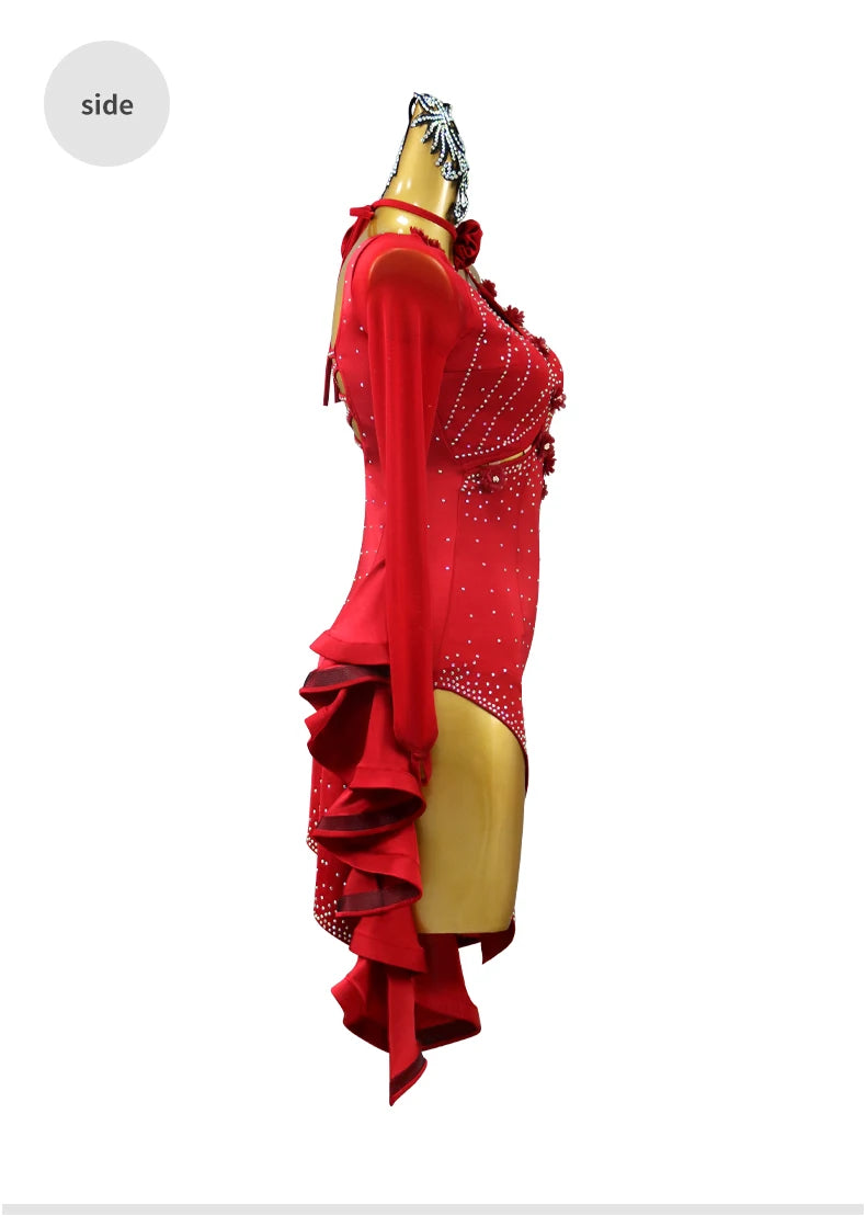 2025 Latin Dance Practice Clothing Girls Dress for Prom Competition Sport Costume Evening Party Skirt Top Women Samba Customized