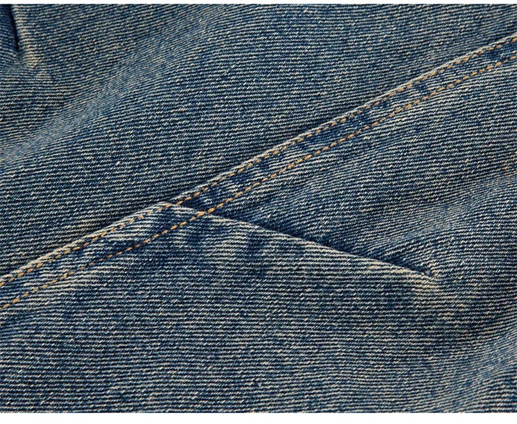 Elegant Children Vintage Blue Baggy Curved Jeans for Teenage Boy Fashion Casual Wide Leg Denim Pants Kids Loose Jeans Trousers