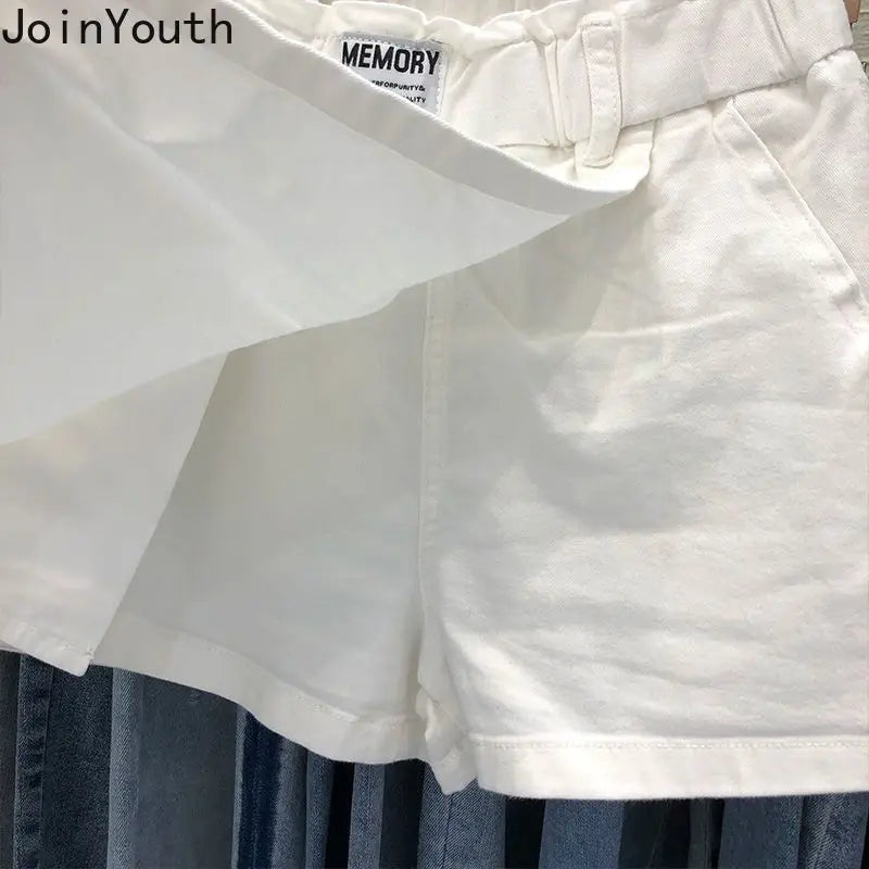 White Skirt Women High Waist Cotton Summer Jupe 2025 Faldas Mujer De Moda Fashion Casual Bodycon Mini Y2k Skirts Korean Saia