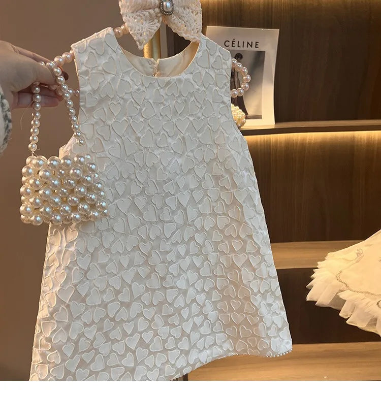 Princess Party Dress Toddler Baby Girls Classic Dresses Kids Heart Elegant Wedding Children Birthday Baptism Formal Clothing