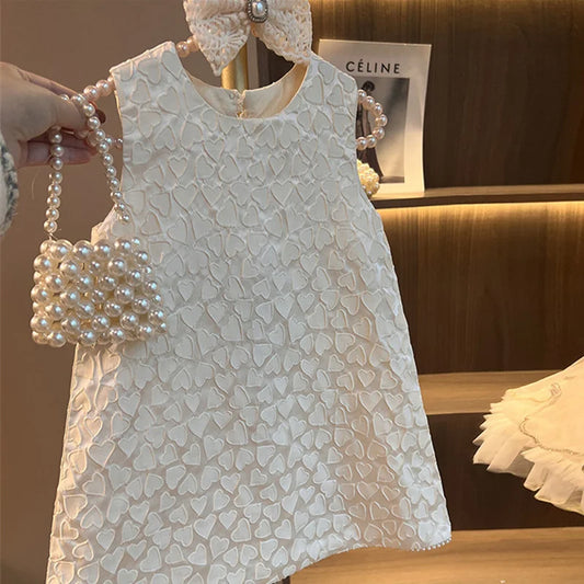Baby Girls Birthday Party Dresses Kids Bow Elegant Wedding Gown Toddler Princess Sleeveless Classic Vestidos Children Clothing