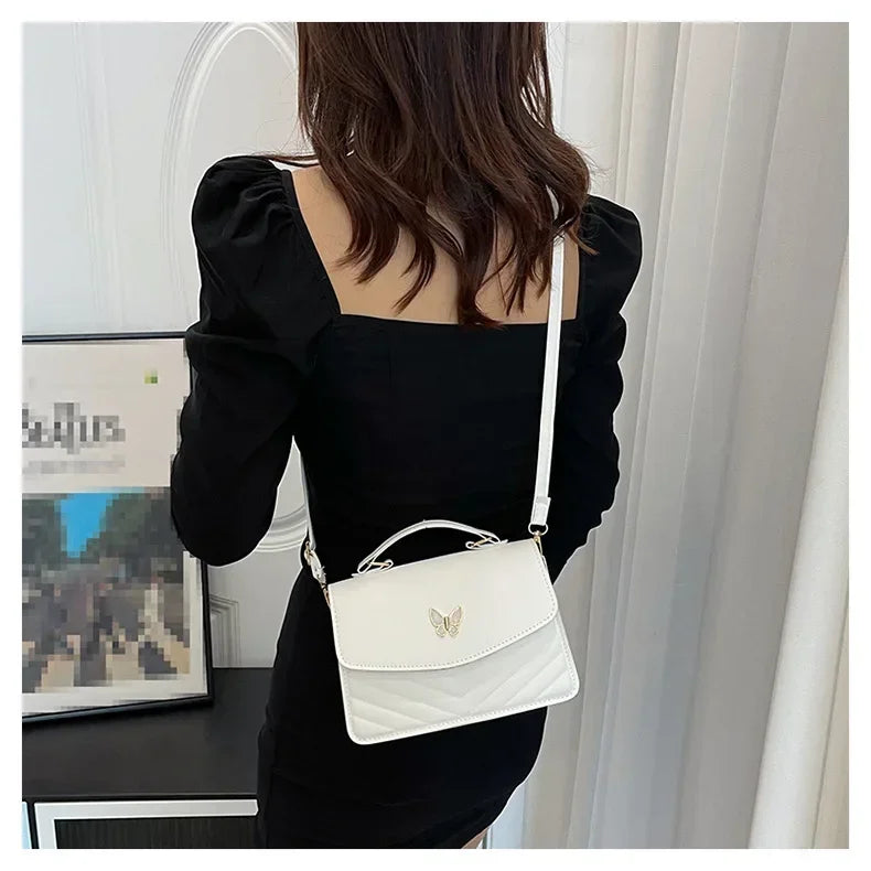 PU Versatile and Fashionable Portable Small Square Bag Single Shoulder Crossbody Bag Luxury Designer Handbag Bolsas De Mujer