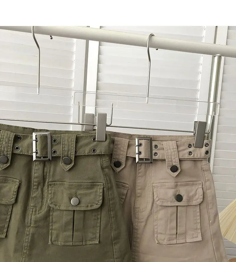 Cargo Mini Denim Skirts Women Multi Pockets Streetwear Personal Cool Teens Youth European Hipsters High Waisted Designer Skirt