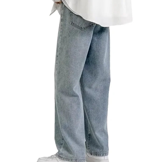 Manufactory Custom Style or Logo Low Moq DOM OEM  Wholesale Jeans Vintage Blue Denim Hip Hop Streetwear Pants Washed Technique