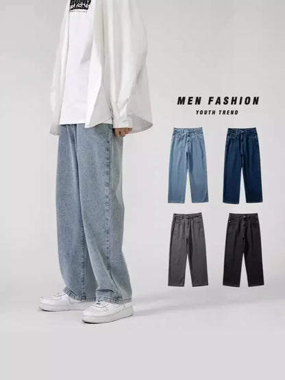 Manufactory Custom Style or Logo Low Moq DOM OEM  Wholesale Jeans Vintage Blue Denim Hip Hop Streetwear Pants Washed Technique