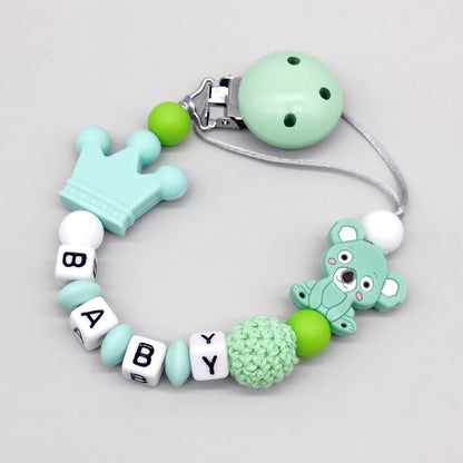 Hot selling newest baby products silicone pacifier newborn child pacifier chain clip teether anti-drop can grind teeth