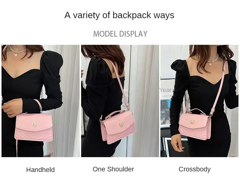 PU Versatile and Fashionable Portable Small Square Bag Single Shoulder Crossbody Bag Luxury Designer Handbag Bolsas De Mujer