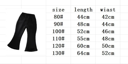 Spring Autumn Baby Girls Pant Korean Version Children Flared Pants 1-6Year Kid Leggings Solid Fashion Boot Cut