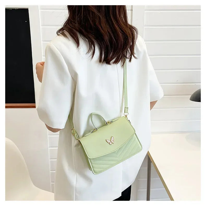 PU Versatile and Fashionable Portable Small Square Bag Single Shoulder Crossbody Bag Luxury Designer Handbag Bolsas De Mujer