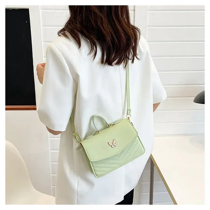 PU Versatile and Fashionable Portable Small Square Bag Single Shoulder Crossbody Bag Luxury Designer Handbag Bolsas De Mujer
