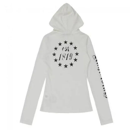 Seeslim Hooded Print Letter Graphic T Shirts Woman Clothes Youthful Long Sleeve 2000s Clothes Y2k Tees Female Clothing Autumn