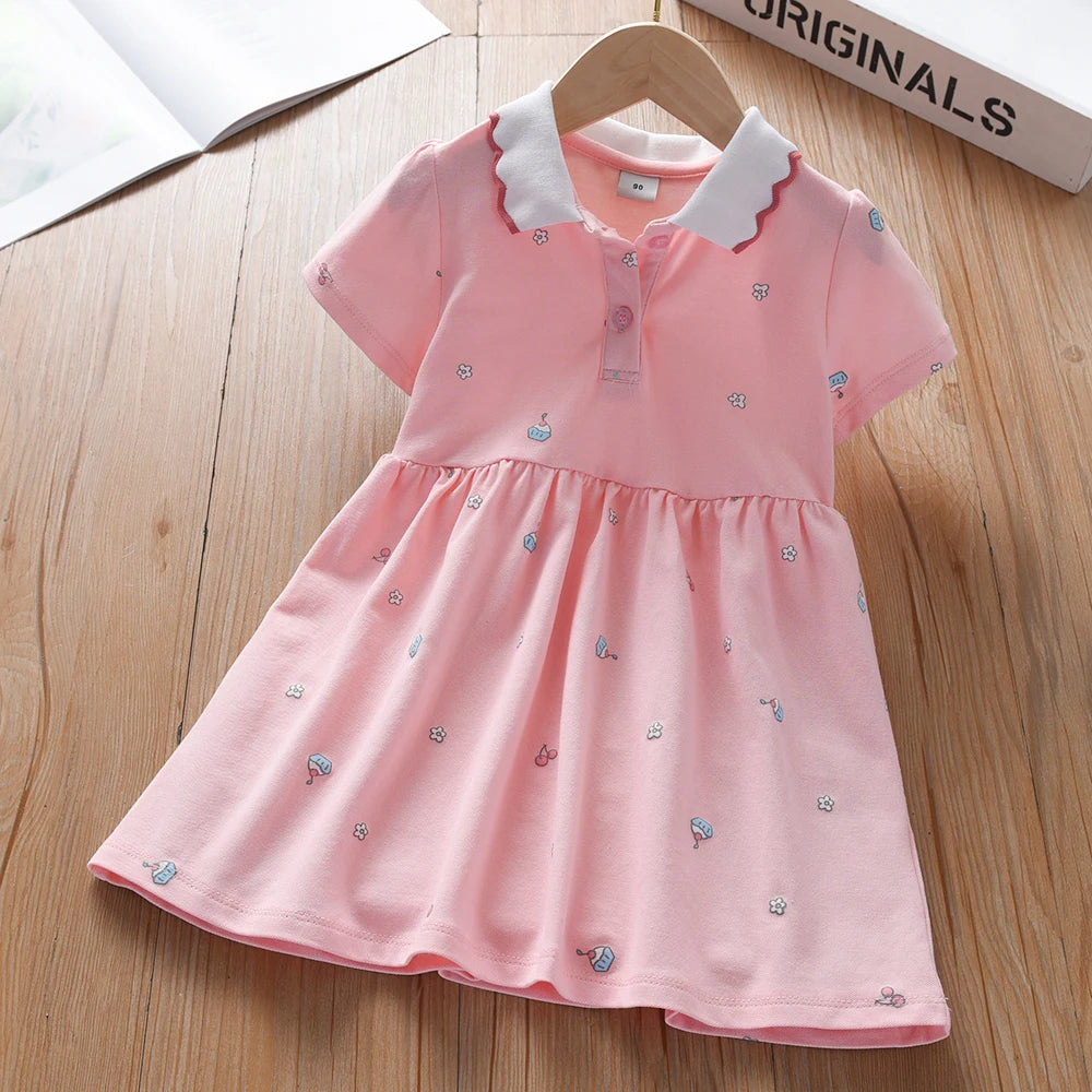 Girls Clothes 2025 New Summer Princess Dresses Short Sleeve Kids Dress Baby Dresses for Children Clothing 2-6Y