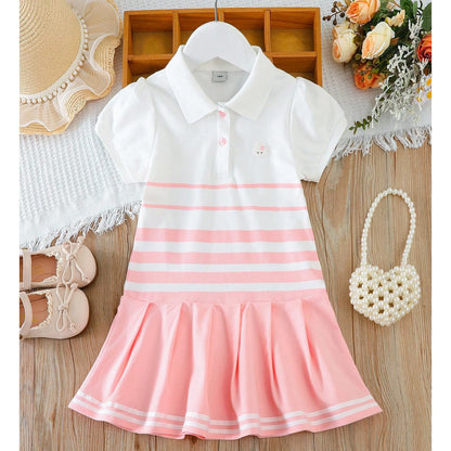 Girls Clothes 2025 New Summer Princess Dresses Short Sleeve Kids Dress Baby Dresses for Children Clothing 2-6Y