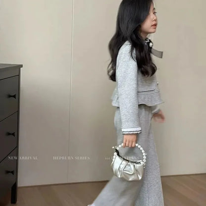 Teen Girls Clothing Sets Toddler Baby Girls Cotton Full Length Clothes Outfit Kids Suit Clothes Knit Coat + Pants Comfortable