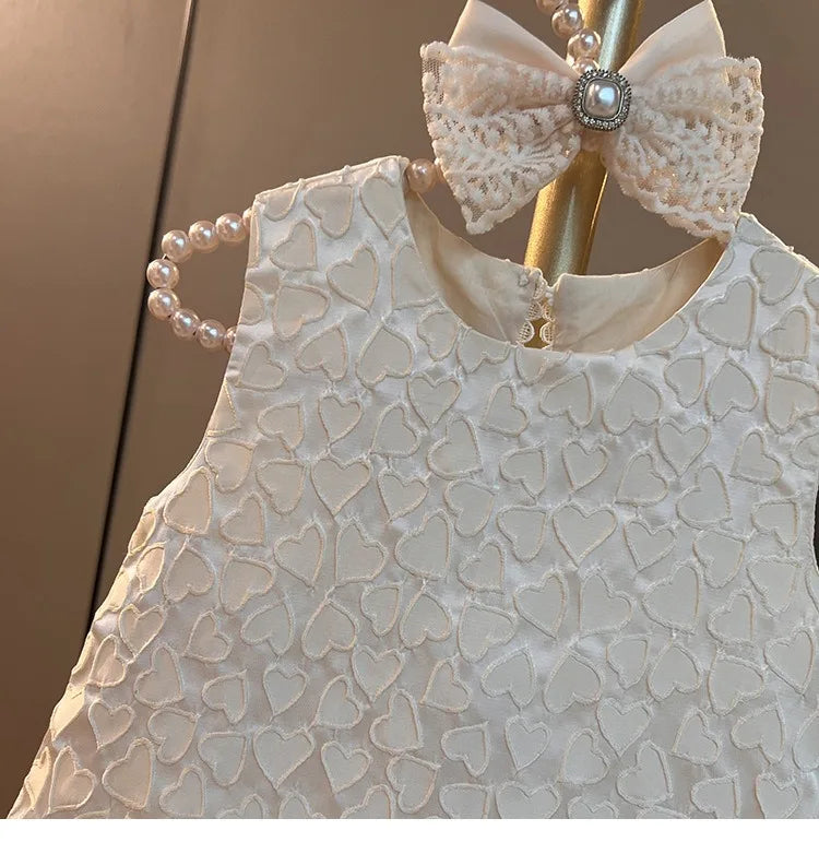 Princess Party Dress Toddler Baby Girls Classic Dresses Kids Heart Elegant Wedding Children Birthday Baptism Formal Clothing