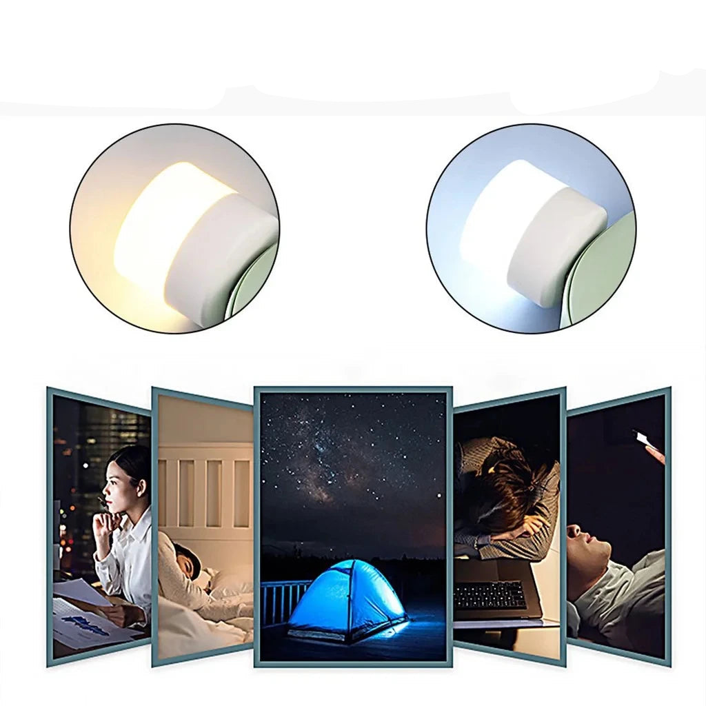 1/10Pcs Mini USB Night Light Warm White Eye Protection Book Reading Light USB Plug Computer Mobile Power Charging LED Night Lamp