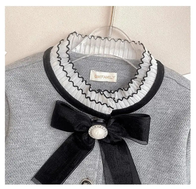 Teen Girls Clothing Sets Toddler Baby Girls Cotton Full Length Clothes Outfit Kids Suit Clothes Knit Coat + Pants Comfortable