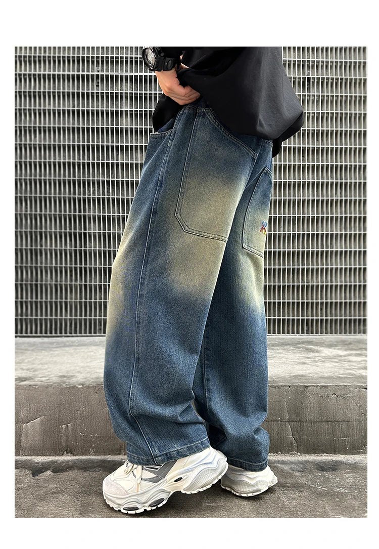 Hot Sale Children Vintage y2k Baggy Jeans for Teens Boy New Casual Relaxed Fit Denim Pants Kids Classic Blue Jeans Trousers