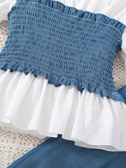 2025 Teen Girls' Clothes Long Sleeves Top + Pants 2pcs Set For Autumn Children Clothing Kids Girl Outfits For 8 9 10 11 12 Years
