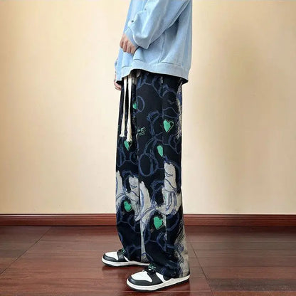 Men's Clothing Casual new Premium Summer Sporty Lightweight Thin printing Long Pants Straight Leg Comfortable Breathable