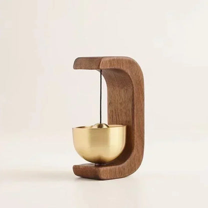 Creative Japanese Style Magnetic Wooden Door Bell Home Entrance Wind Chime Decoration Dopamine Walnut Copper Ornam Wind Chimes
