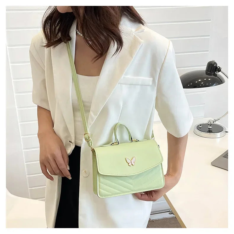PU Versatile and Fashionable Portable Small Square Bag Single Shoulder Crossbody Bag Luxury Designer Handbag Bolsas De Mujer