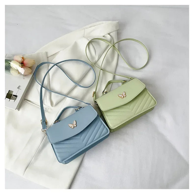 PU Versatile and Fashionable Portable Small Square Bag Single Shoulder Crossbody Bag Luxury Designer Handbag Bolsas De Mujer