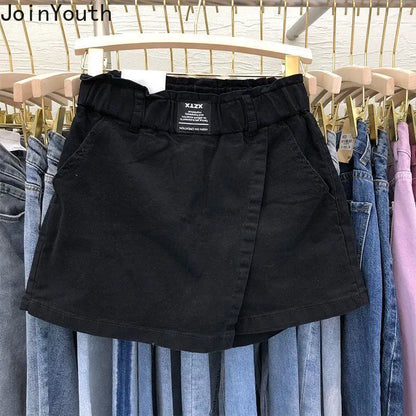 White Skirt Women High Waist Cotton Summer Jupe 2025 Faldas Mujer De Moda Fashion Casual Bodycon Mini Y2k Skirts Korean Saia