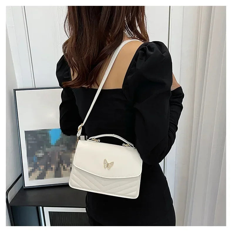 PU Versatile and Fashionable Portable Small Square Bag Single Shoulder Crossbody Bag Luxury Designer Handbag Bolsas De Mujer