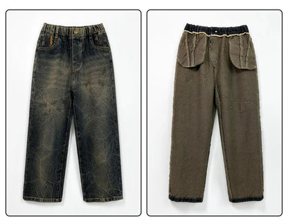 New Design Kids Stylish Jeans For Boys Fashion Street Trousers Children Trendy Denim Pants Age 5 6 7 8 9 10 11 12 13 14 Years