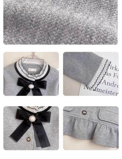 Teen Girls Clothing Sets Toddler Baby Girls Cotton Full Length Clothes Outfit Kids Suit Clothes Knit Coat + Pants Comfortable