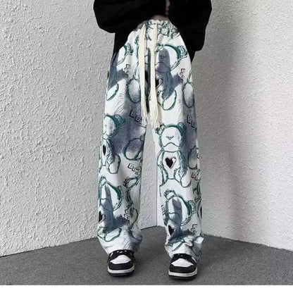 Men's Clothing Casual new Premium Summer Sporty Lightweight Thin printing Long Pants Straight Leg Comfortable Breathable