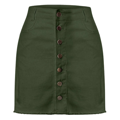 Jeans Skirt Women Shorts Comfortable Soft Breathable Denim Short Skirts Elastic Fashionable Hip Skirt Ruffle Table Skirt