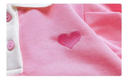 2025 New Children's Dress Girls' Summer Korean Edition Striped Strawberry lapel Casual Dress 1-10 Years Old