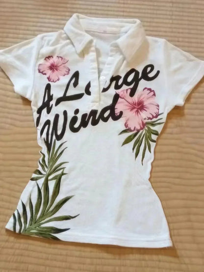 2025 New Y2k Vintage Graphic T Shirts Women Grunge Streetwear Hot Girl Slim Fit Tee Harajuku Fashion Casual Sweet Tops Chic