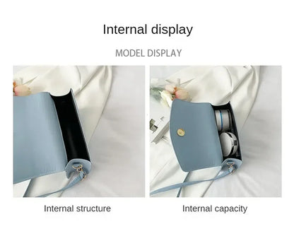 PU Versatile and Fashionable Portable Small Square Bag Single Shoulder Crossbody Bag Luxury Designer Handbag Bolsas De Mujer