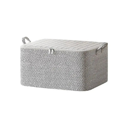 Non-woven Quilt Storage Bag with Lids Zipper Foldable Clothes Quilt Bins Container Large Capacity Dust-proof Bag Organize