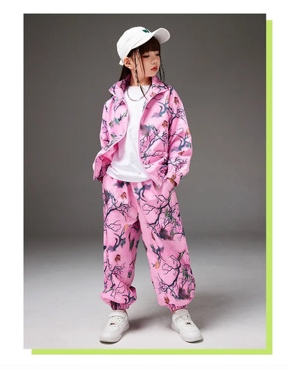 Chinese Style Children's Performance Costume Boys Set Hip-Hop Street Dance National Trend Performance Outfit Girls Jazz Show Cos