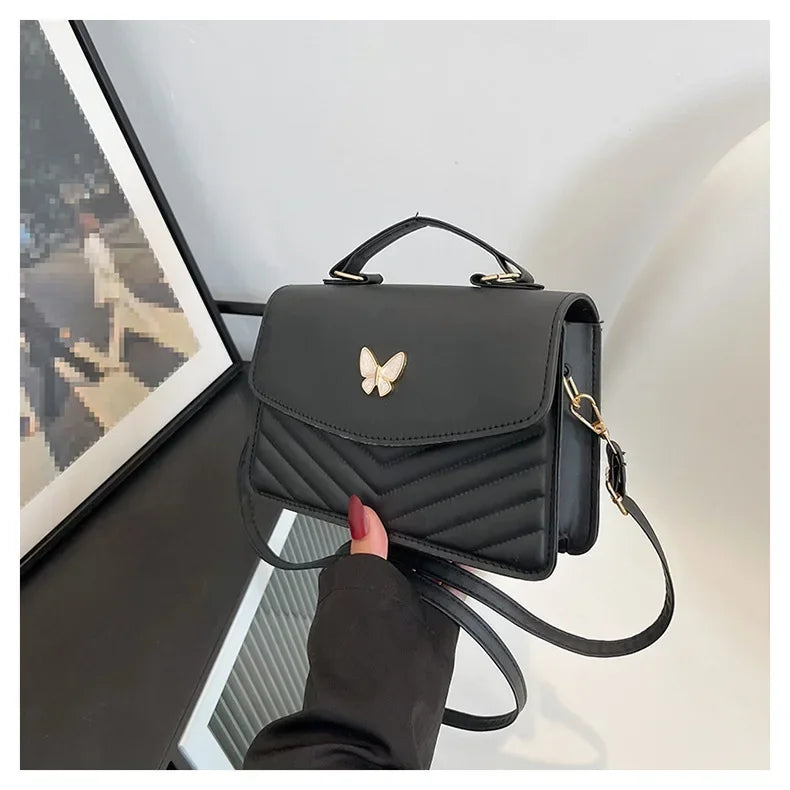 PU Versatile and Fashionable Portable Small Square Bag Single Shoulder Crossbody Bag Luxury Designer Handbag Bolsas De Mujer