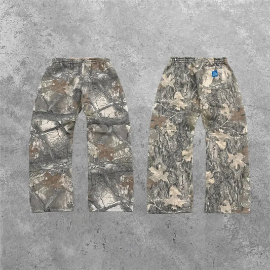 Y2K Streetwear Men Camouflage Pattern Print High Street Hip Hop Sweatpants Women Oversized Unisex Casual Camo Baggy Pants Gothic