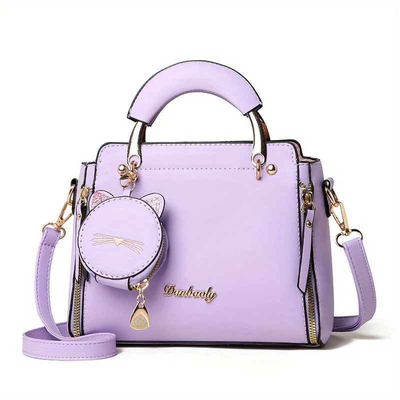 Fashion Handbag for Women Ladies Top Handle Satchel Shoulder Bags Cat Purse
