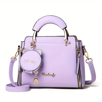 Fashion Handbag for Women Ladies Top Handle Satchel Shoulder Bags Cat Purse