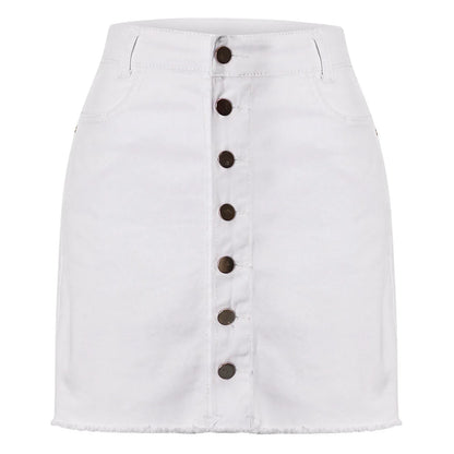 Jeans Skirt Women Shorts Comfortable Soft Breathable Denim Short Skirts Elastic Fashionable Hip Skirt Ruffle Table Skirt