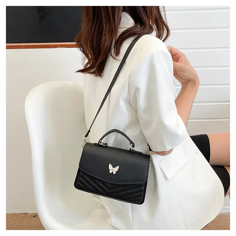 PU Versatile and Fashionable Portable Small Square Bag Single Shoulder Crossbody Bag Luxury Designer Handbag Bolsas De Mujer