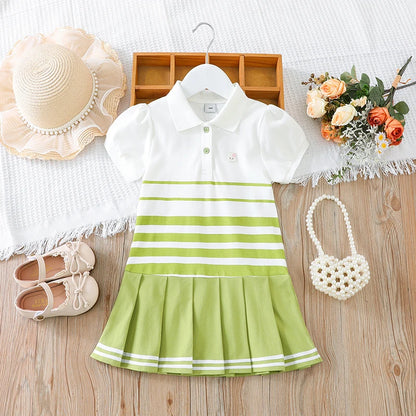 Girls Clothes 2025 New Summer Princess Dresses Short Sleeve Kids Dress Baby Dresses for Children Clothing 2-6Y