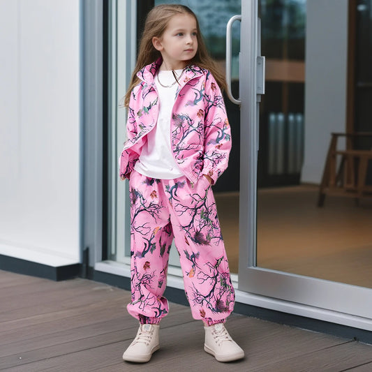 School Teens Boys Dance Performance Outfits Set Fashion Printing Group Catwalk Costumes 6 To 16 Years Girls Clothes Casual Suits