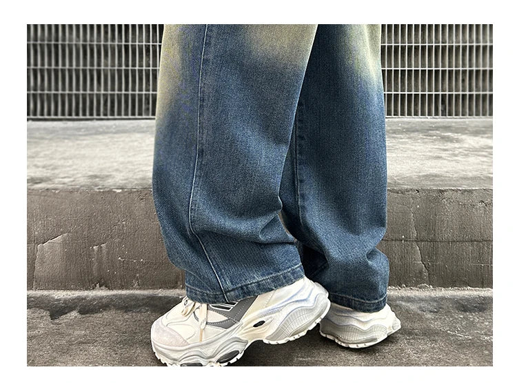 Hot Sale Children Vintage y2k Baggy Jeans for Teens Boy New Casual Relaxed Fit Denim Pants Kids Classic Blue Jeans Trousers