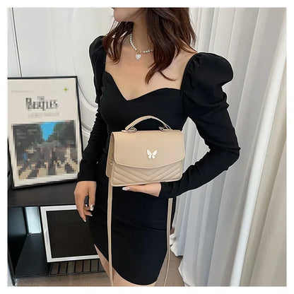 PU Versatile and Fashionable Portable Small Square Bag Single Shoulder Crossbody Bag Luxury Designer Handbag Bolsas De Mujer