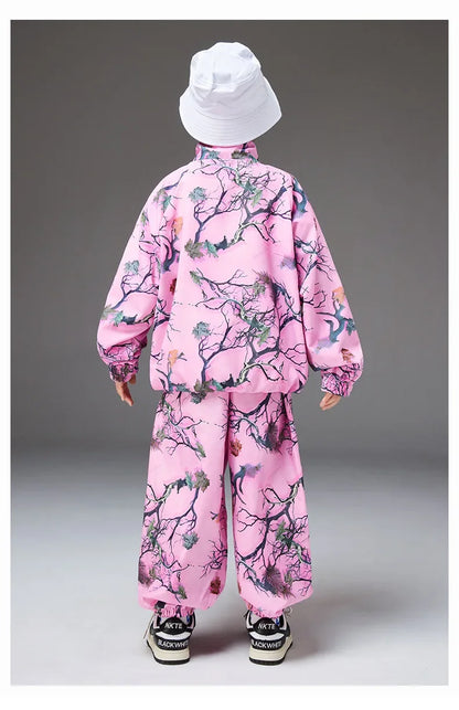 School Teens Boys Dance Performance Outfits Set Fashion Printing Group Catwalk Costumes 6 To 16 Years Girls Clothes Casual Suits